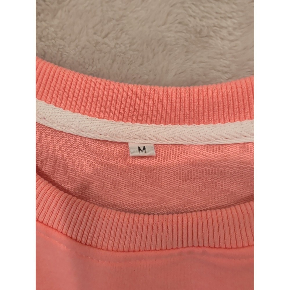 Tis The Season Christmas Sweatshirt Coral Pink Medium Holiday Graphic - Picture 2 of 9